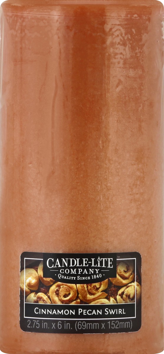 slide 2 of 2, Candle-Lite Cinnamon Pecan Swirl Pillar Candle, 1 ct