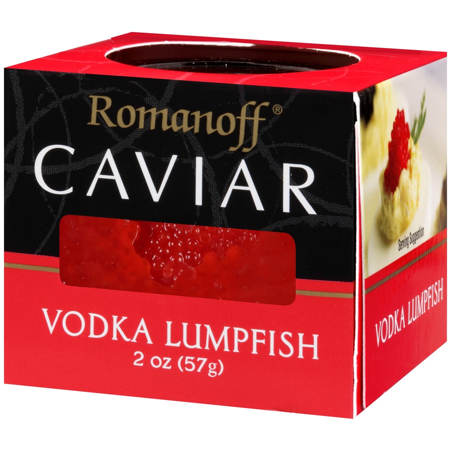 slide 3 of 8, Romanoff Vodka Lumpfish Caviar, 2 oz