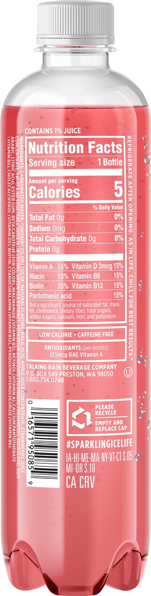 slide 2 of 7, Sparkling ICE Zero Sugar Strawberry Watermelon Sparkling Water 17 fl oz, 17 fl oz