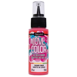 Deco Art Love Color 3D Jelly Drops Cherry 2 oz