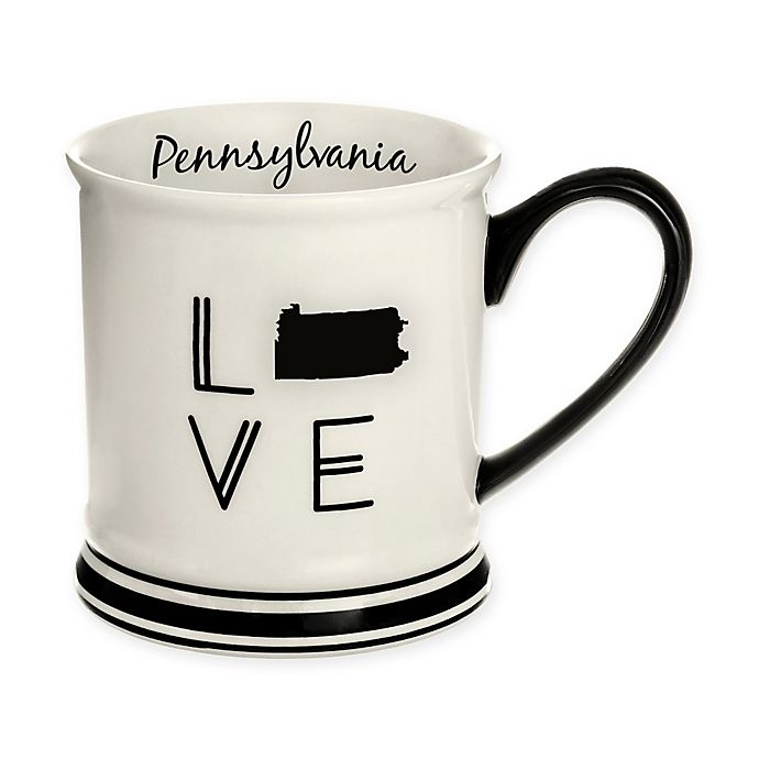 slide 1 of 1, Formation Brands Pennsylvania State Love Mug - Black and White, 1 ct