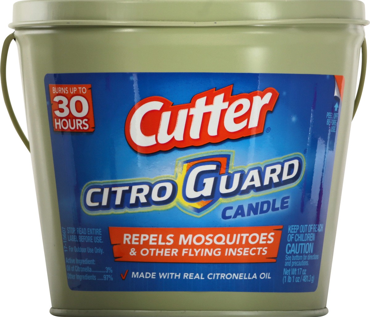 slide 7 of 9, Cutter Citro Guard Repels Mosquitoes Candle 17 oz, 17 oz