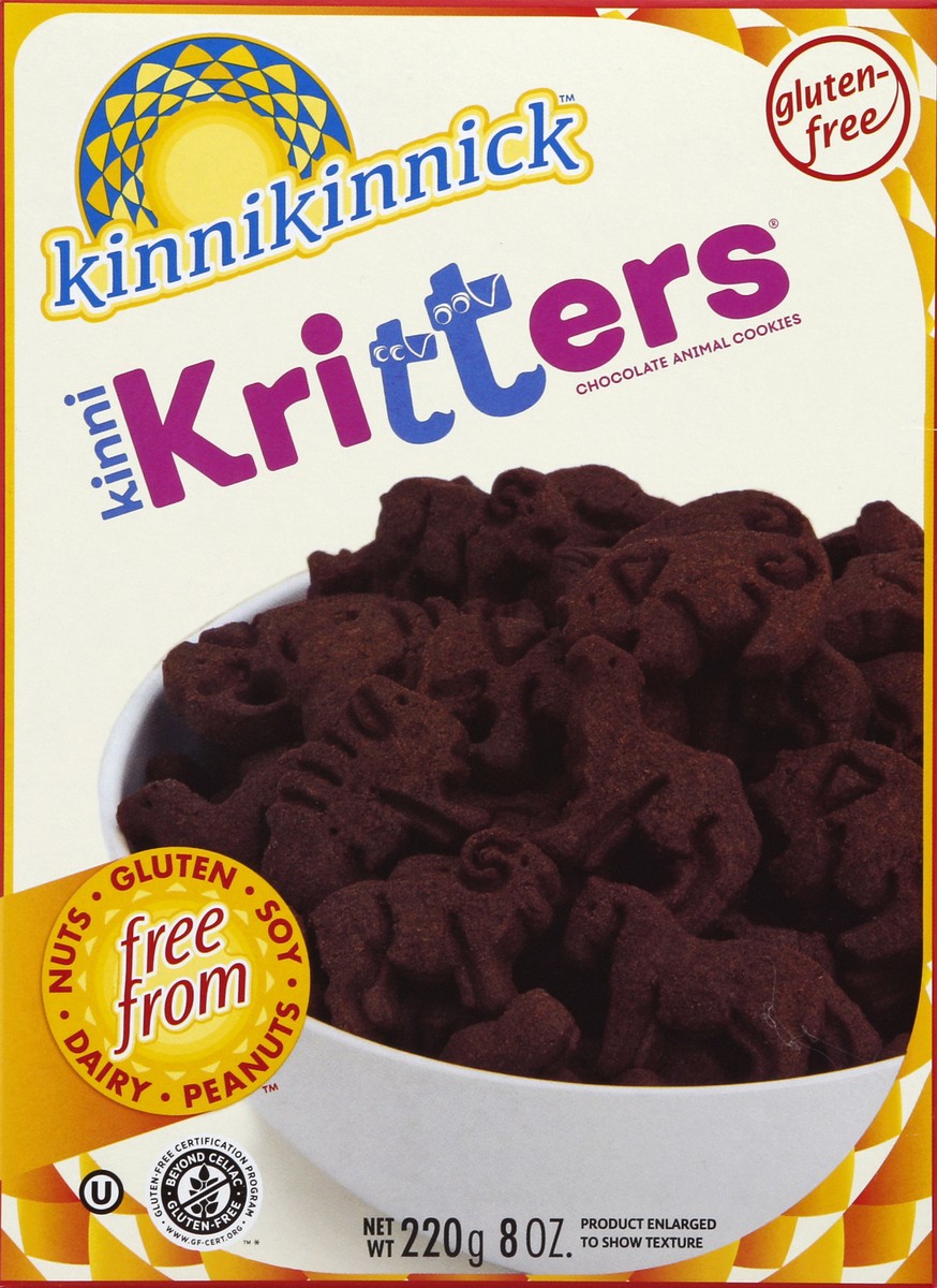 slide 3 of 4, Kinnikinnick Foods KinniKritters Chocolate Animal Cookies, 8 oz