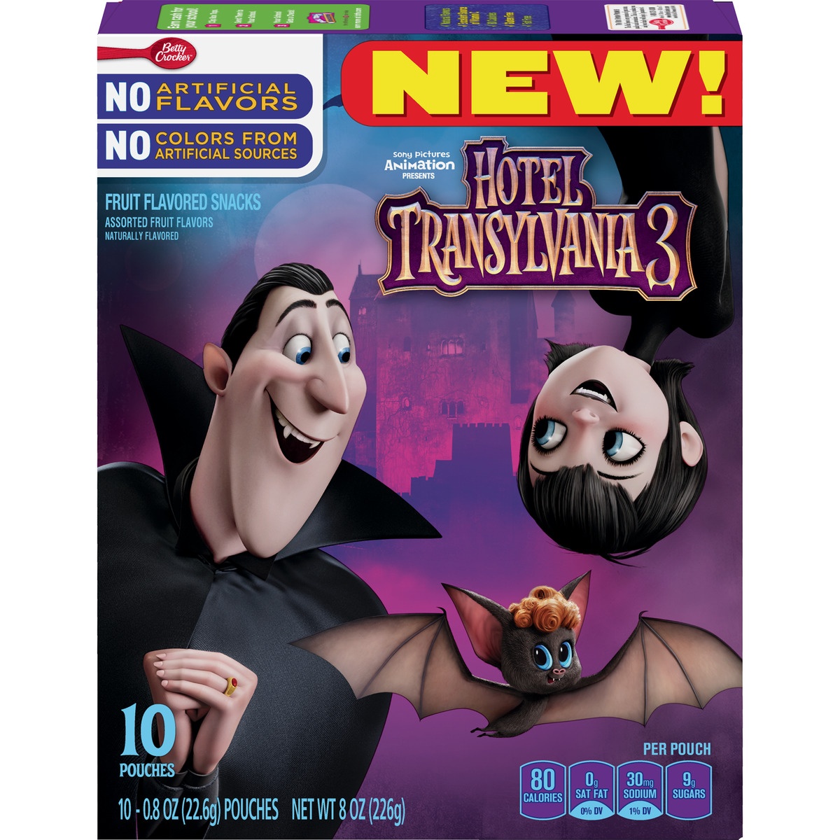 slide 1 of 1, Betty Crocker Hotel Transylvania 3 Fruit Flavored Snacks, 10 ct; 8 oz