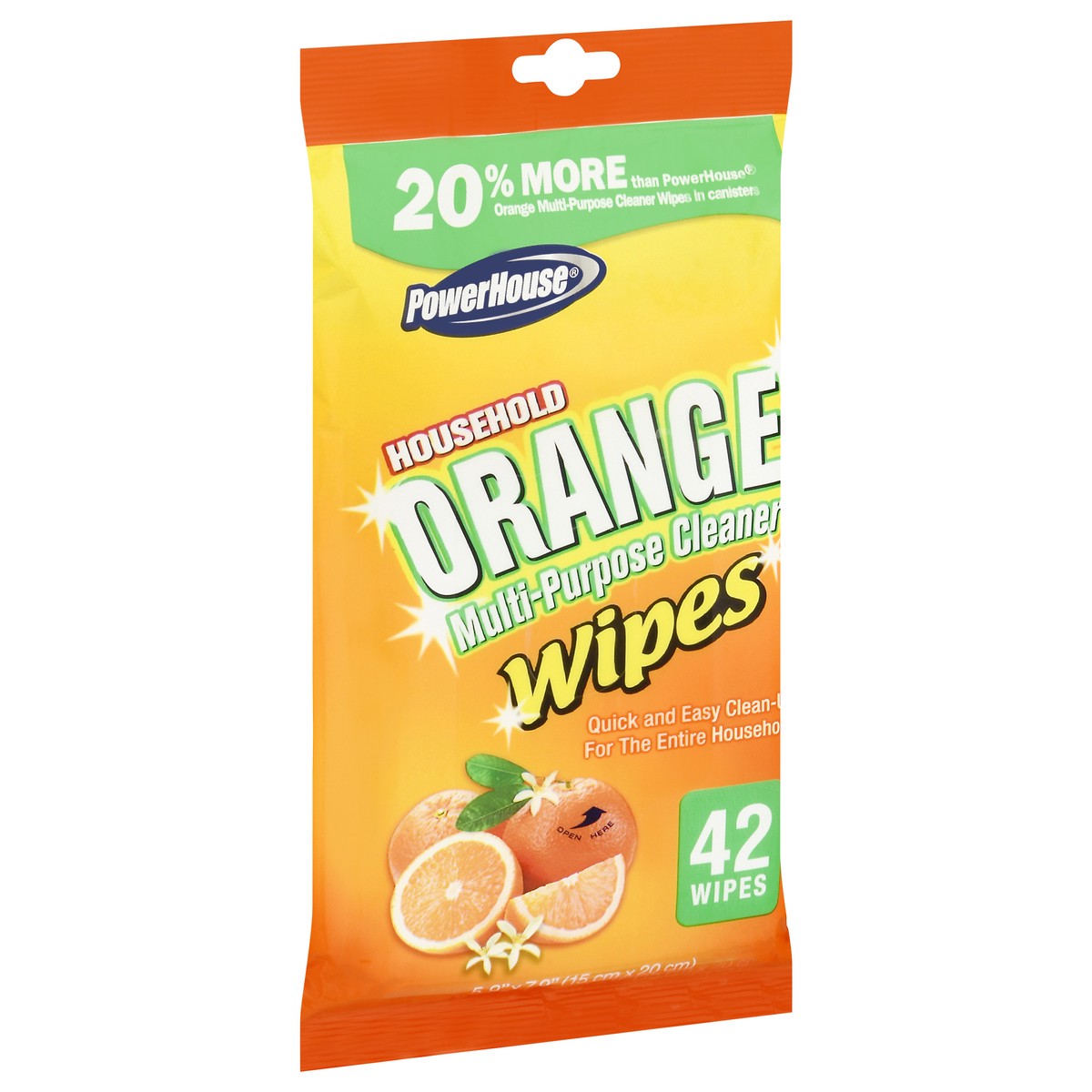 slide 3 of 9, PowerHouse Multi-Purpose Cleaner Orange Wipes 42 Wipes 42 ea, 42 ct