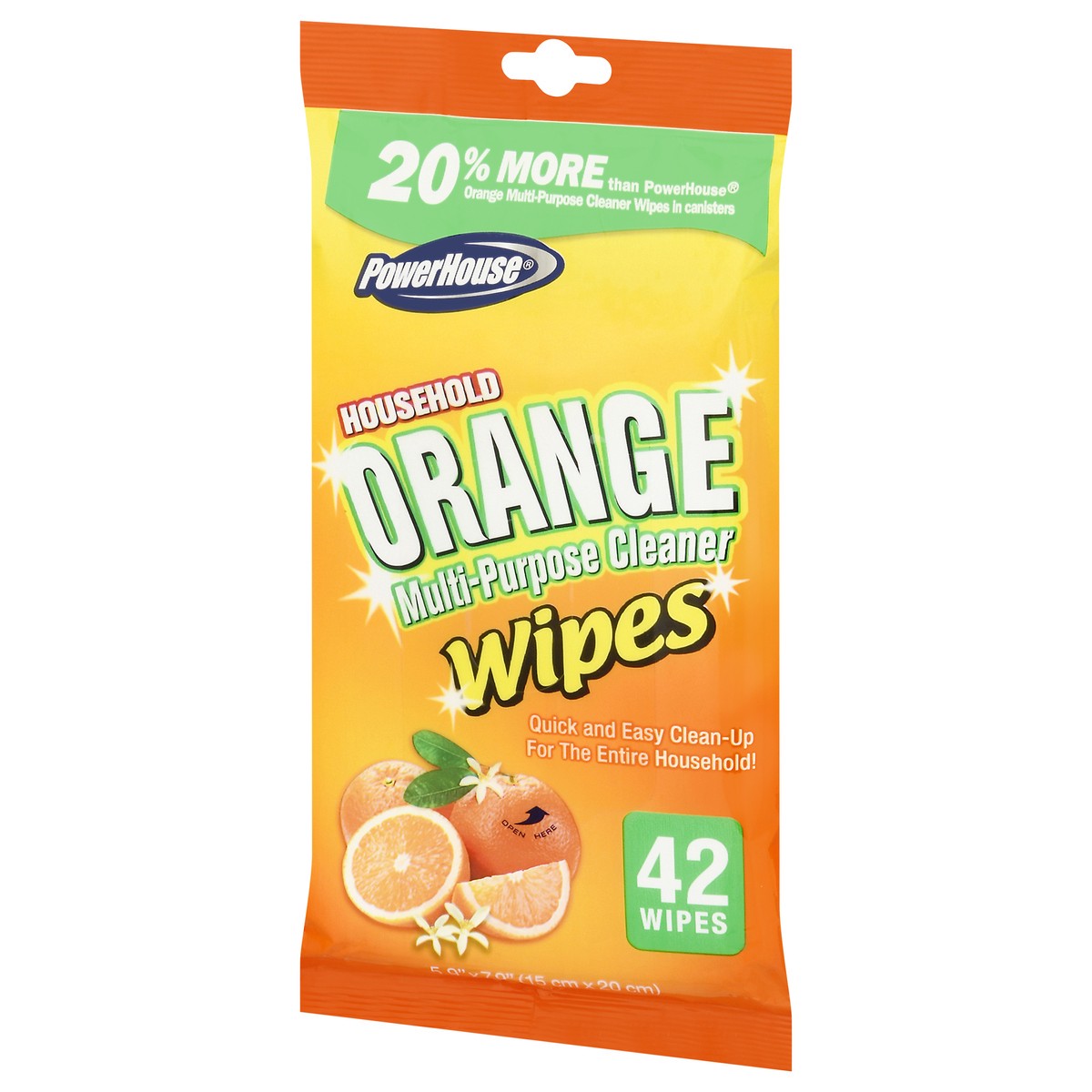 slide 4 of 9, PowerHouse Multi-Purpose Cleaner Orange Wipes 42 Wipes 42 ea, 42 ct