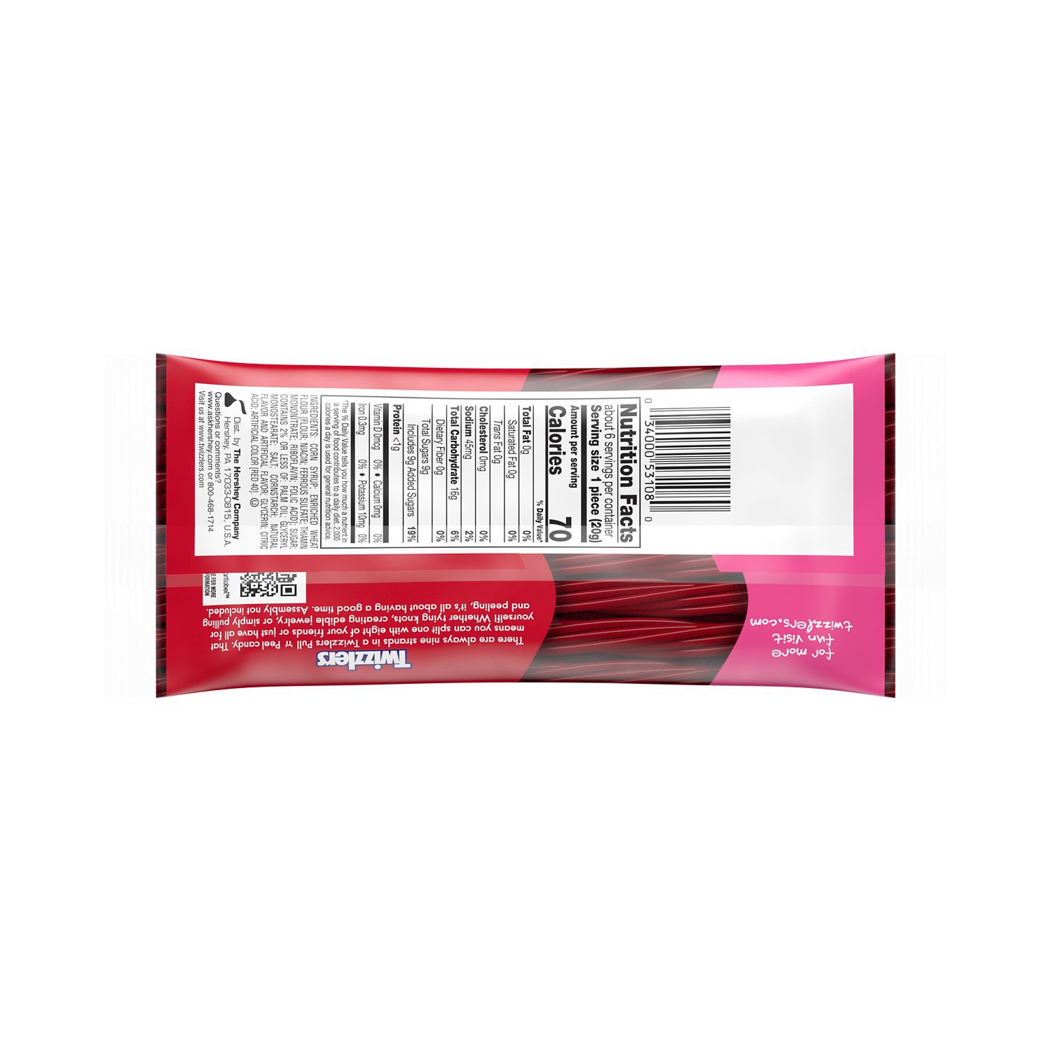 slide 2 of 4, Twizzlers PULL 'N' PEEL Cherry Flavored King Size, Chewy Candy Bag, 4.2 oz, 4.2 oz