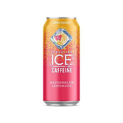 slide 1 of 1, Sparling Ice + Caffeine Watermelon Lemonade Sparkling Water - 16 Fl Oz, 16 fl oz