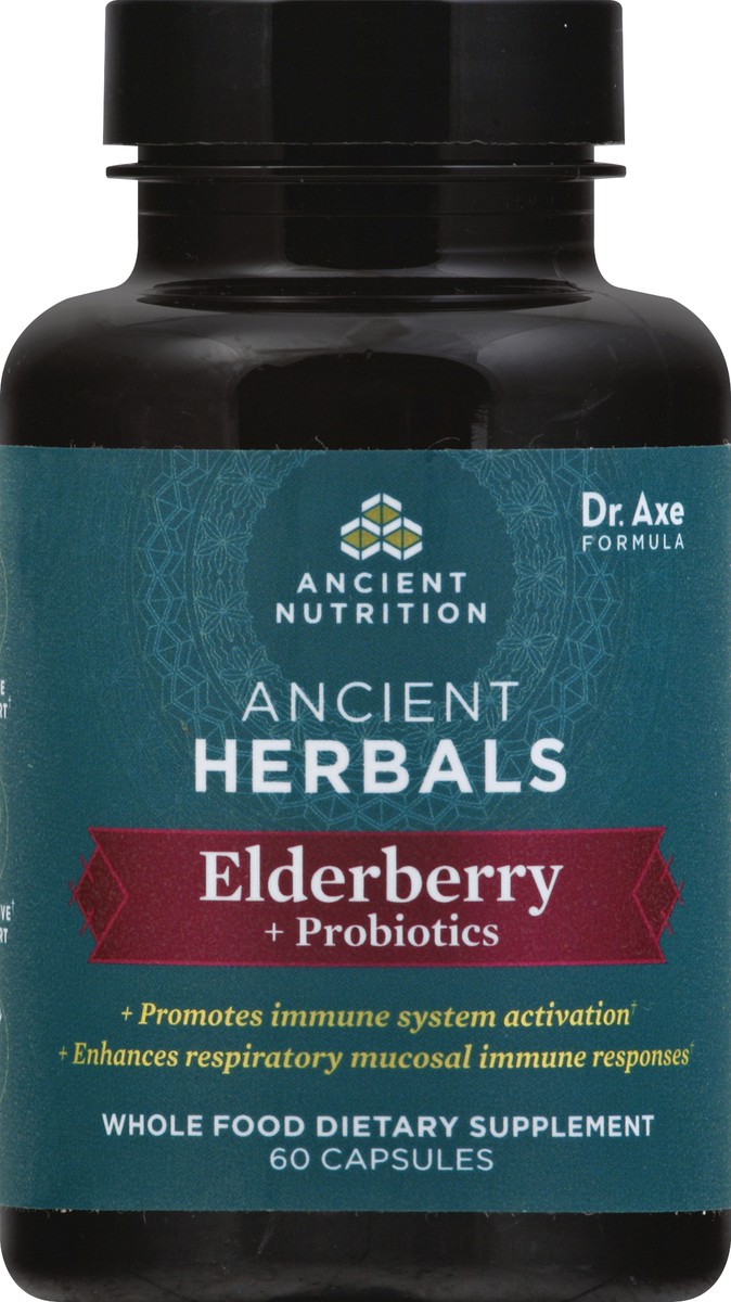 slide 4 of 12, Ancient Nutrition Elderberry with Probiotic, 60 ct