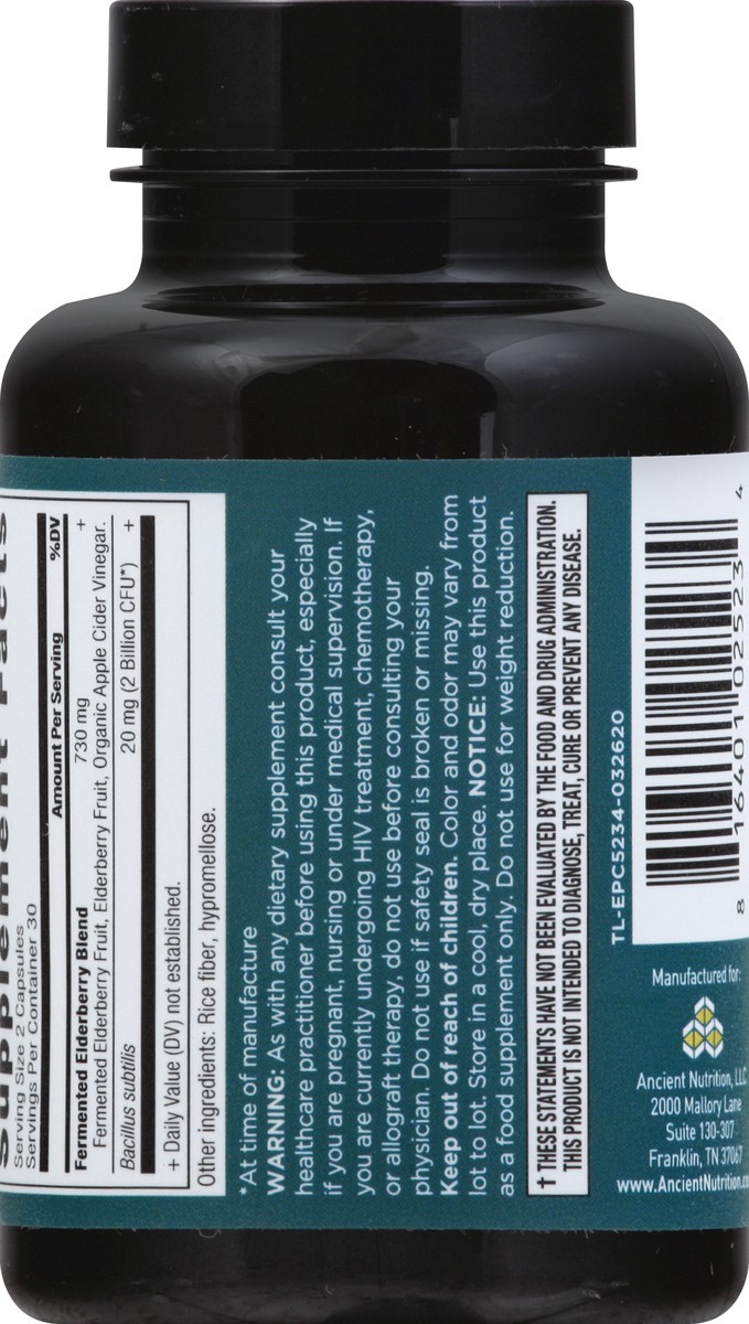 slide 9 of 12, Ancient Nutrition Elderberry with Probiotic, 60 ct