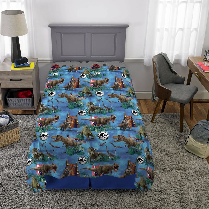 slide 5 of 9, Jurassic World 4pc Jurassic Park Kids' Bed in a Bag, 4 ct