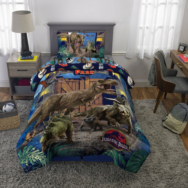 slide 1 of 9, Jurassic World 4pc Jurassic Park Kids' Bed in a Bag, 4 ct