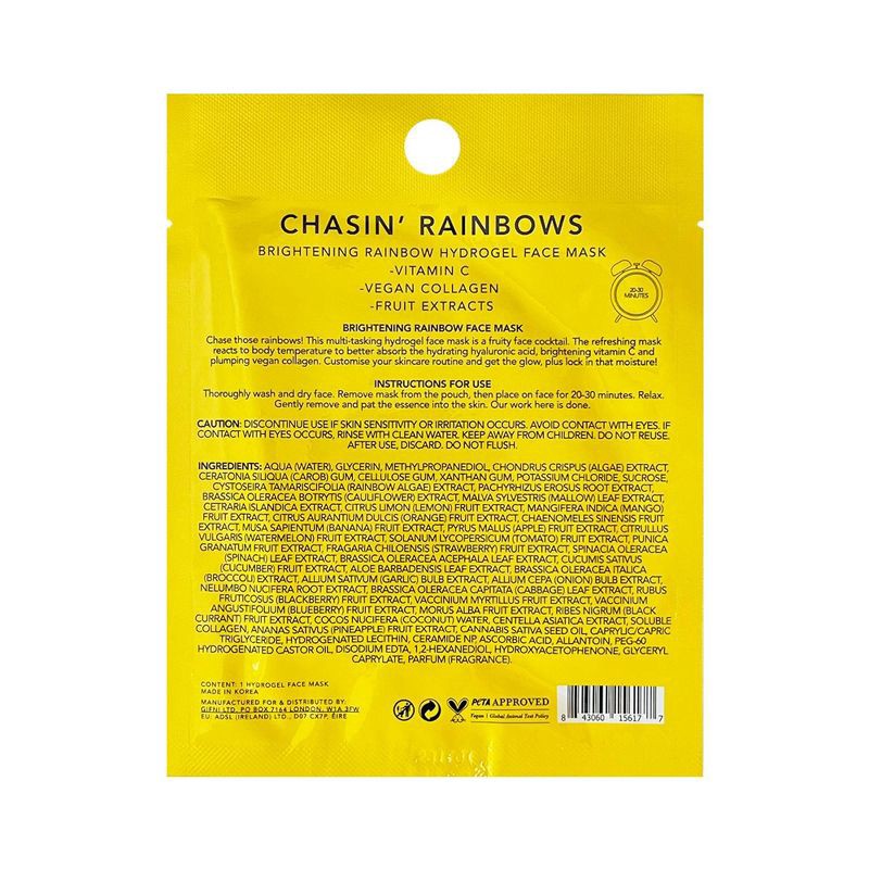 slide 2 of 8, Holler and Glow Chasin Rainbows Hydrogel Face Mask - 0.77 fl oz, 0.77 fl oz