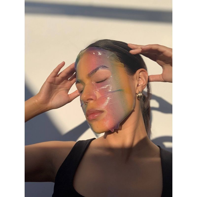 slide 6 of 8, Holler and Glow Chasin Rainbows Hydrogel Face Mask - 0.77 fl oz, 0.77 fl oz