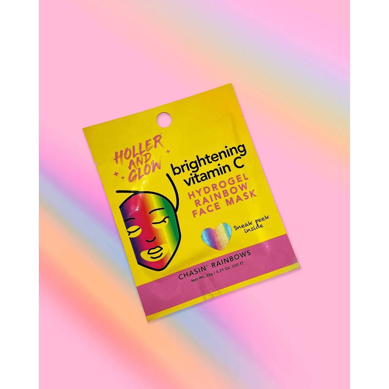 slide 8 of 8, Holler and Glow Chasin Rainbows Hydrogel Face Mask - 0.77 fl oz, 0.77 fl oz