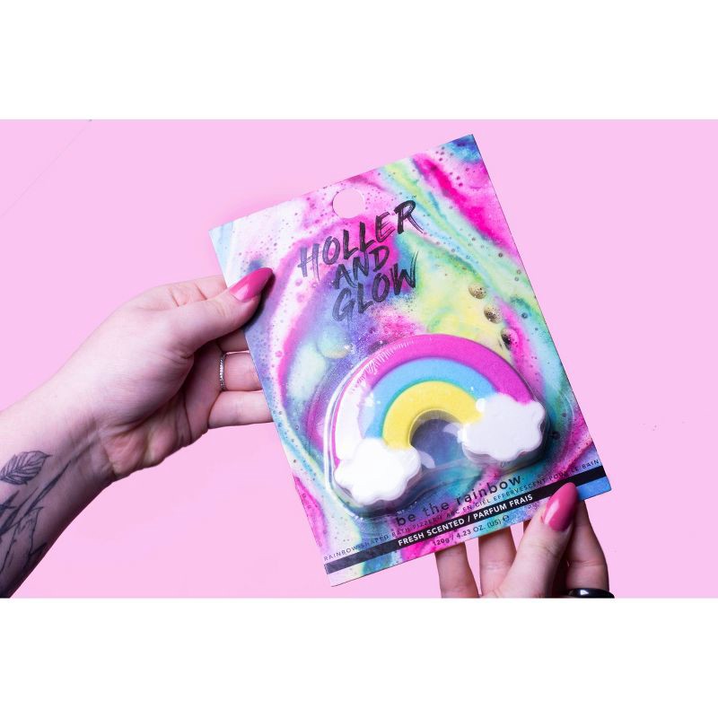 slide 4 of 4, Holler and Glow Be The Rainbow Fresh Bath Bomb - 4.2oz, 4.2 oz