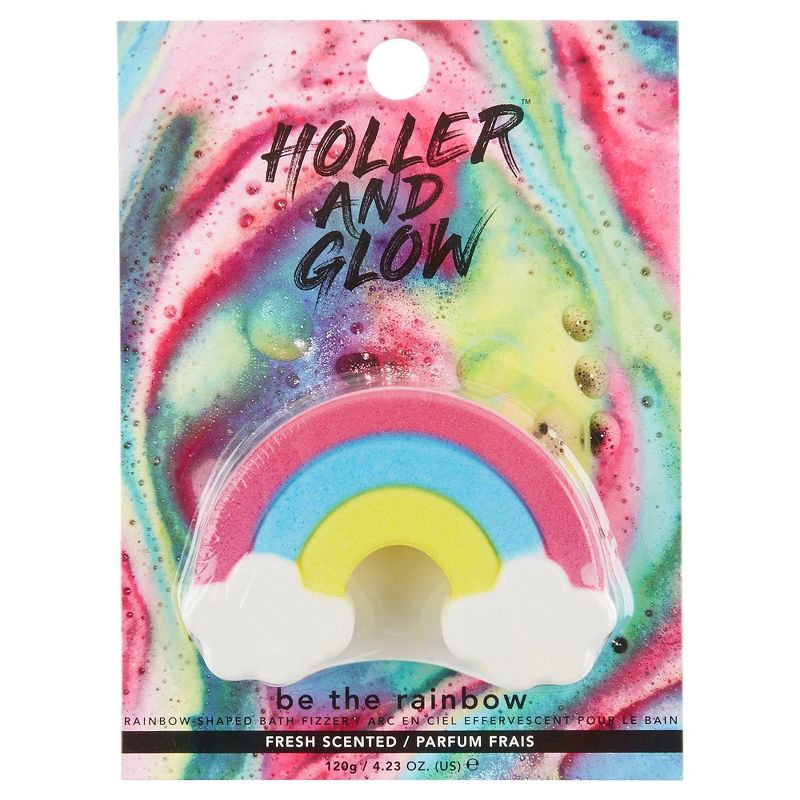 slide 1 of 4, Holler and Glow Be The Rainbow Fresh Bath Bomb - 4.2oz, 4.2 oz