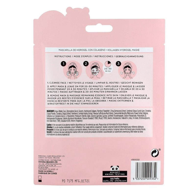 slide 4 of 4, Oh K! Collagen Hydrogel Mask - 0.88 fl oz, 0.88 fl oz