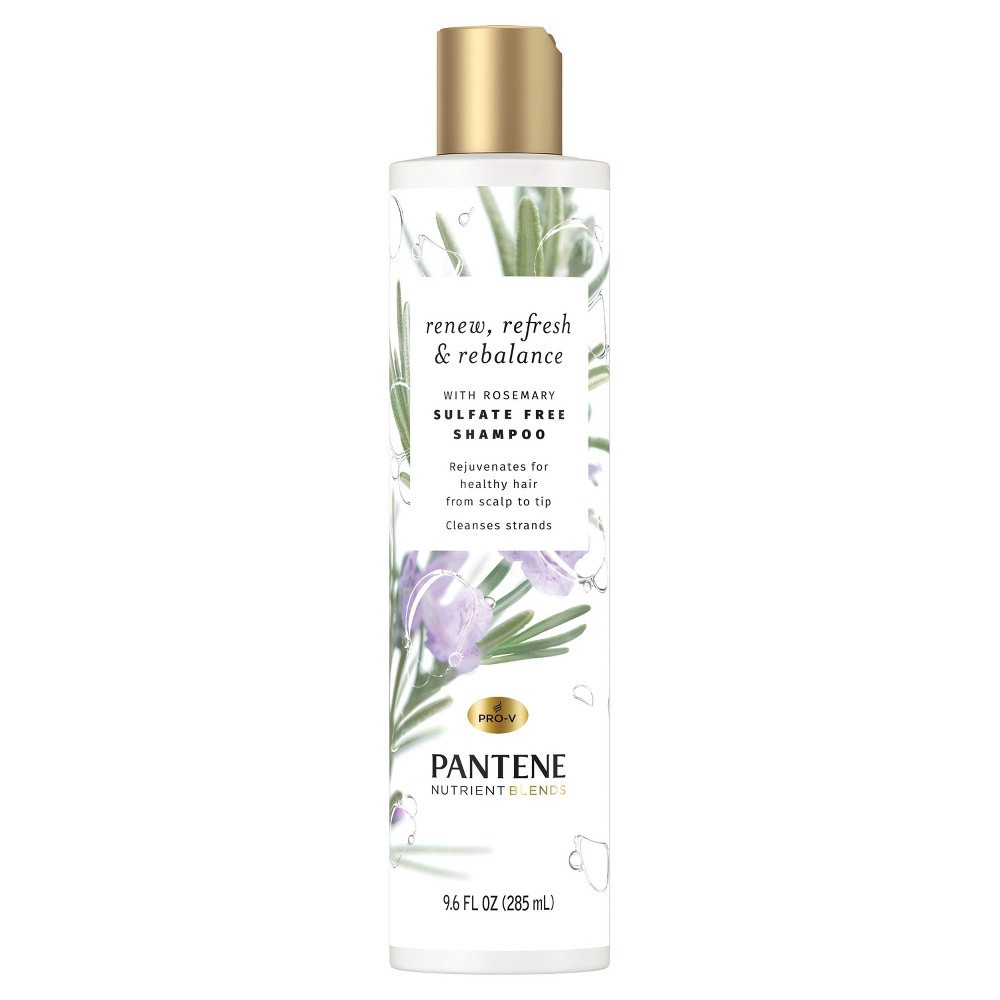 slide 4 of 7, Pantene Sulfate Free Rosemary Shampoo to Renew Refresh and Rebalance, Nutrient Blends - 9.6 fl oz, 9.6 fl oz
