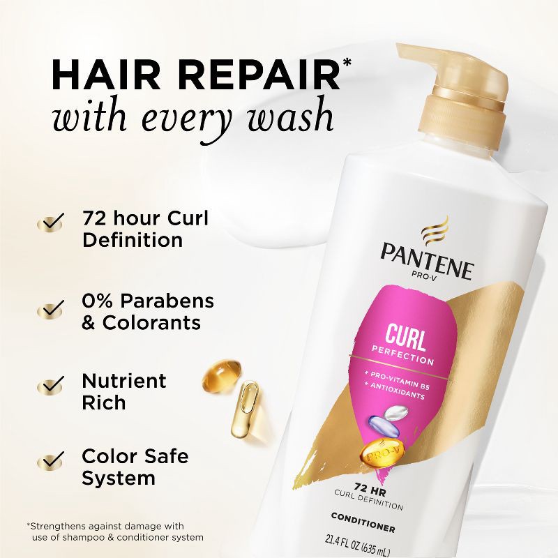 slide 3 of 9, Pantene Pro-V Curl Perfection Conditioner - 21.4 fl oz, 21.4 fl oz