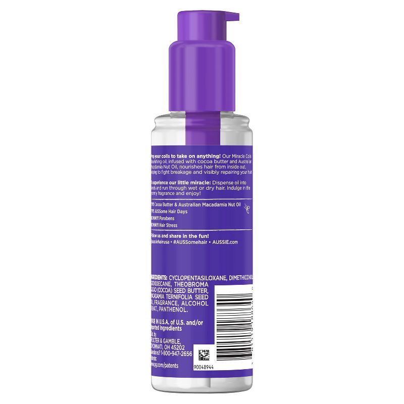 slide 10 of 10, Aussie Miracle Coils Nourishing Oil Leave-In Hair Oil - 3.2 fl oz, 3.2 fl oz