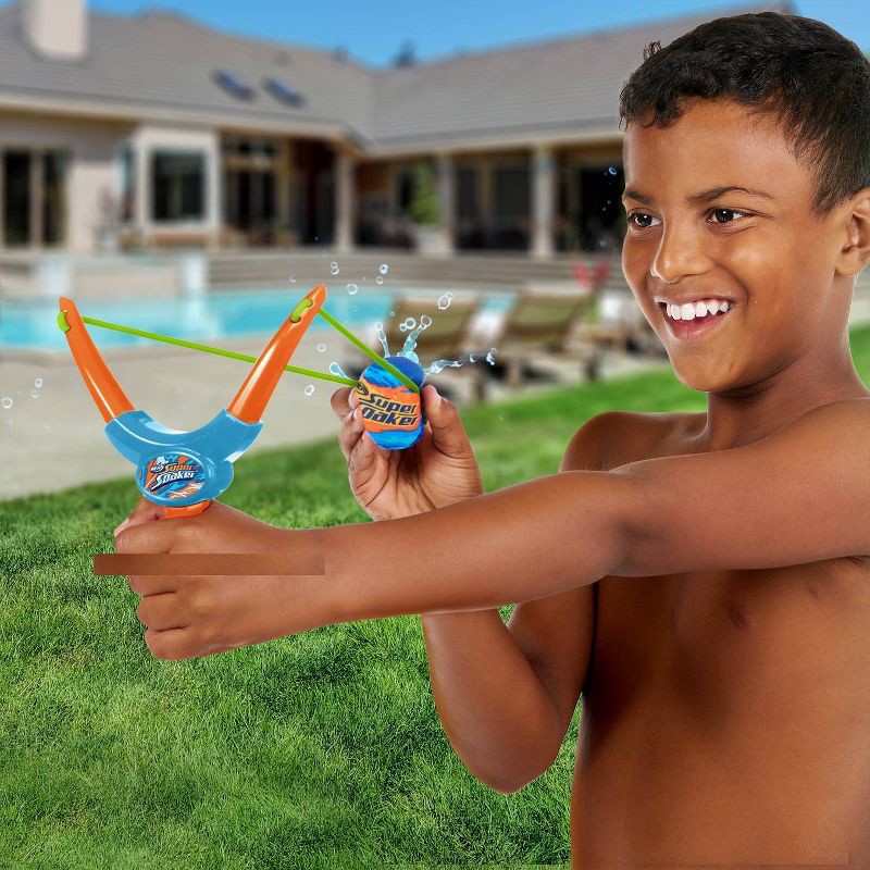 slide 5 of 5, NERF Super Soaker 1.8" Storm Ball Sling N' Soak - Slingshot with 1 Reusable Water Ball, 1 ct