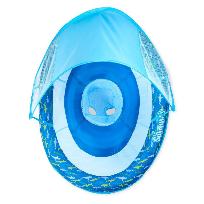 slide 3 of 7, Swimways Sun Canopy Spring Float with Hyper-Flate Valve - Shark, 1 ct