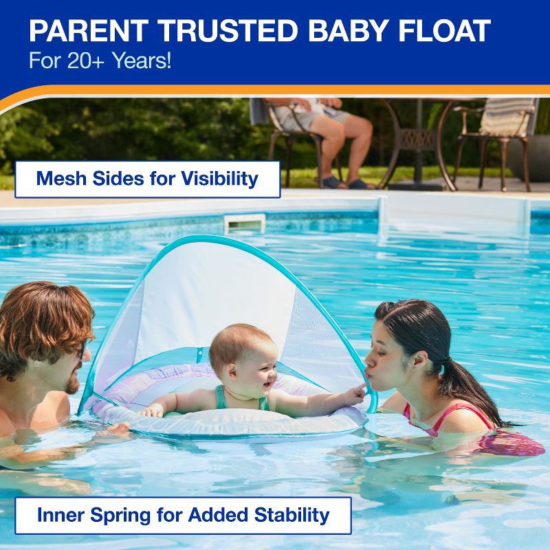 slide 4 of 7, Swimways Sun Canopy Spring Float with Hyper-Flate Valve - Shark, 1 ct