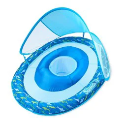 Swimways Sun Canopy Spring Float with Hyper-Flate Valve - Shark
