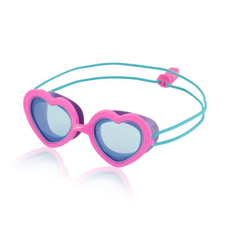 slide 1 of 5, Speedo Kids' Sunny Vibes Swim Goggles - Heart Sugar Plum/Celeste, 1 ct