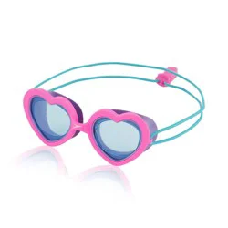 Speedo Kids' Sunny Vibes Swim Goggles - Pink Heart: Latex-Free, Anti-Fog, Adjustable