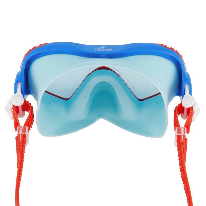 slide 3 of 3, Speedo Junior Wave Watcher Mask - Spicy Orange/Celeste, 1 ct
