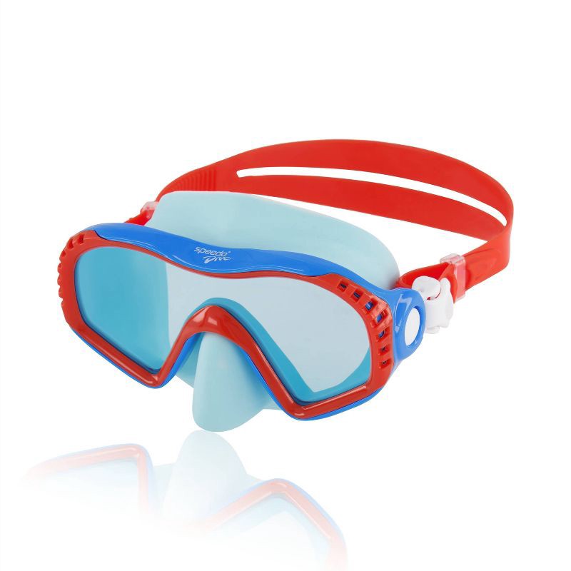 slide 1 of 3, Speedo Junior Wave Watcher Mask - Spicy Orange/Celeste, 1 ct