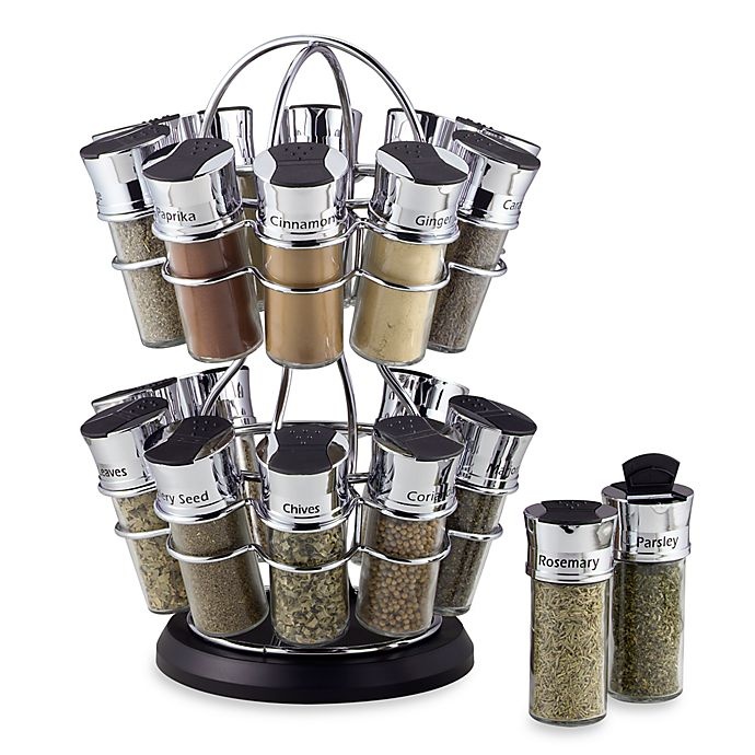 slide 1 of 1, Olde Thompson 20-Jar Spice Rack - Flower-Style, 1 ct