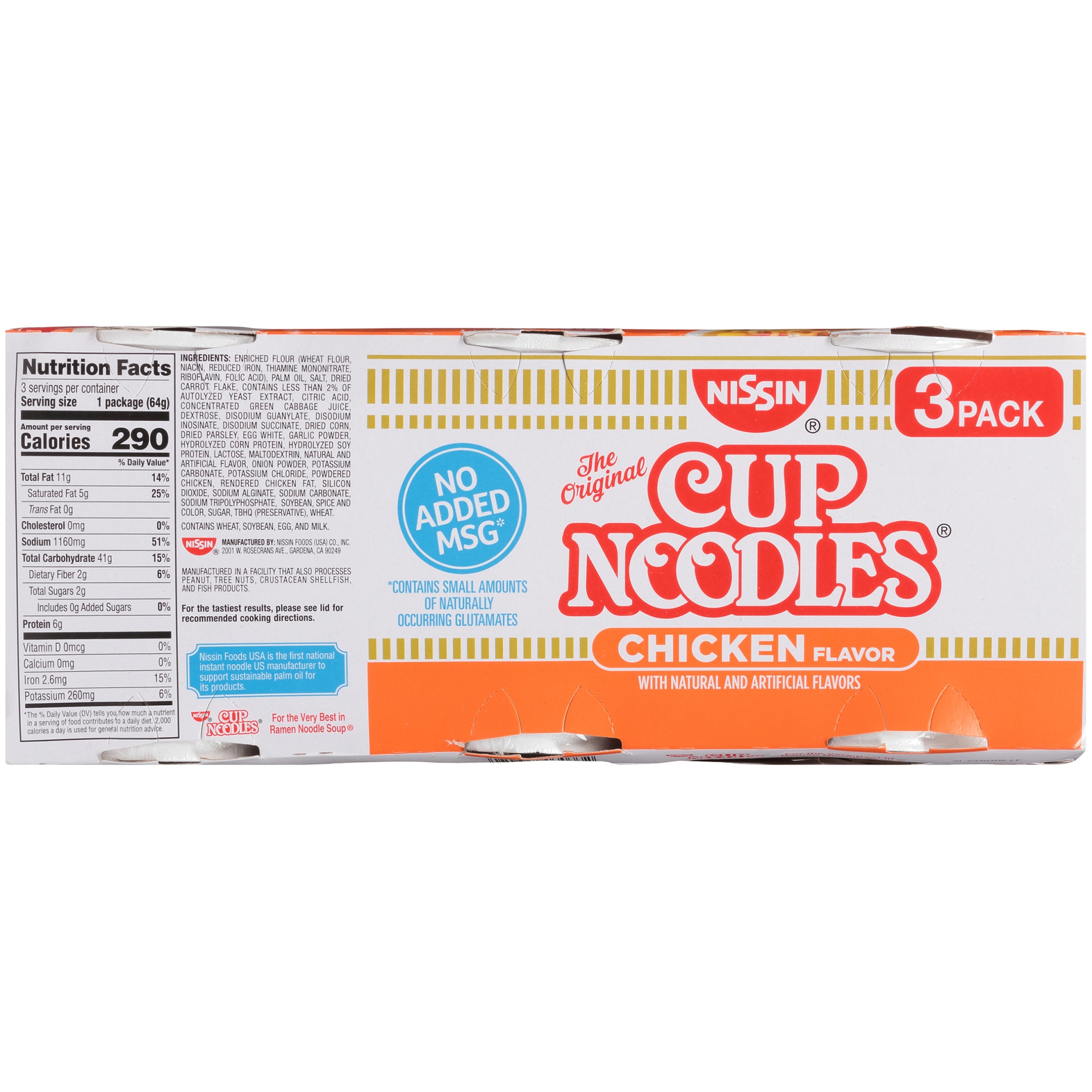 slide 6 of 8, Nissin Cup Noodles Chicken Flavor Ramen Noodle Soup, 3 ct; 2.25 oz