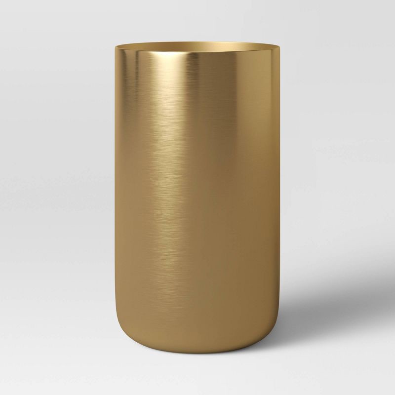 slide 1 of 3, Small Brass Vase - Threshold™, 1 ct