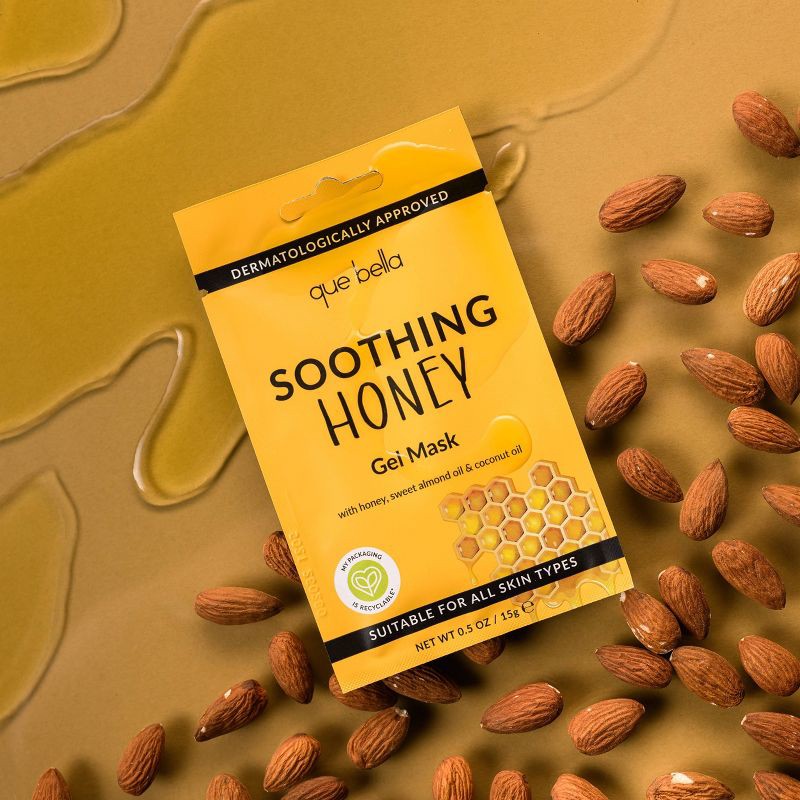 slide 3 of 5, Que Bella Soothing Honey Gel Mask - 0.5oz, 0.5 oz