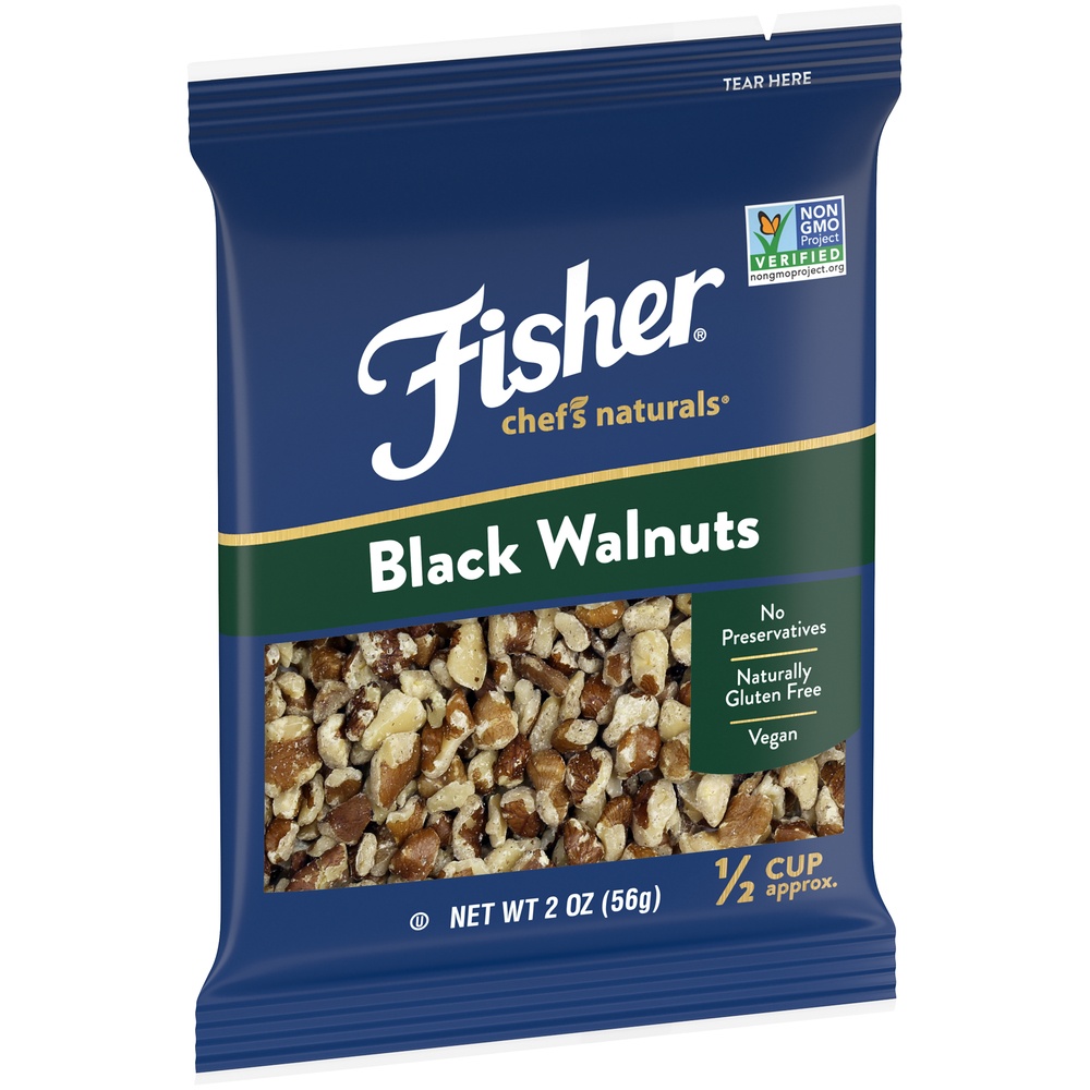 slide 4 of 8, Fisher Chef's Naturals Black Walnuts 2 oz. Bag, 2 oz