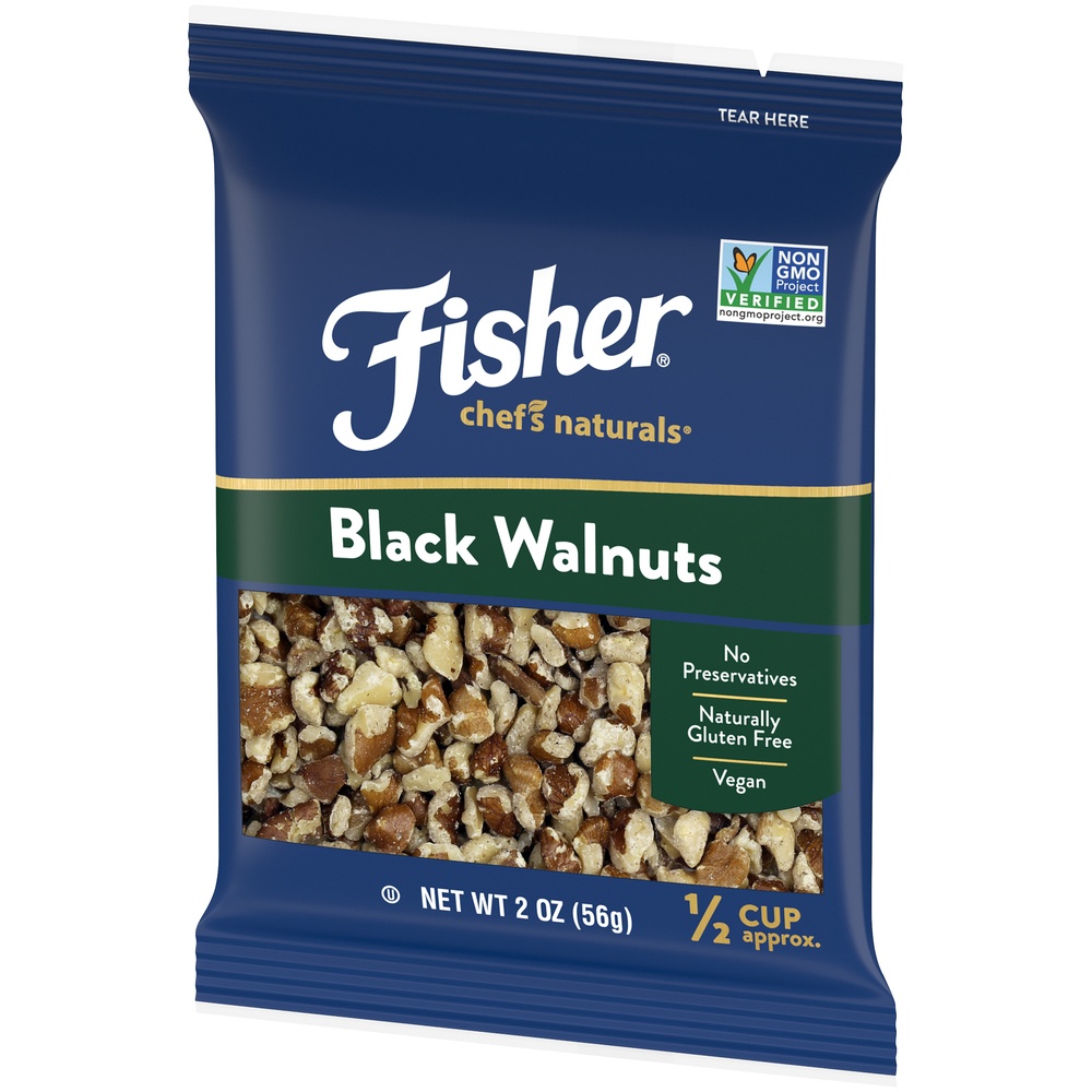 slide 5 of 8, Fisher Chef's Naturals Black Walnuts 2 oz. Bag, 2 oz