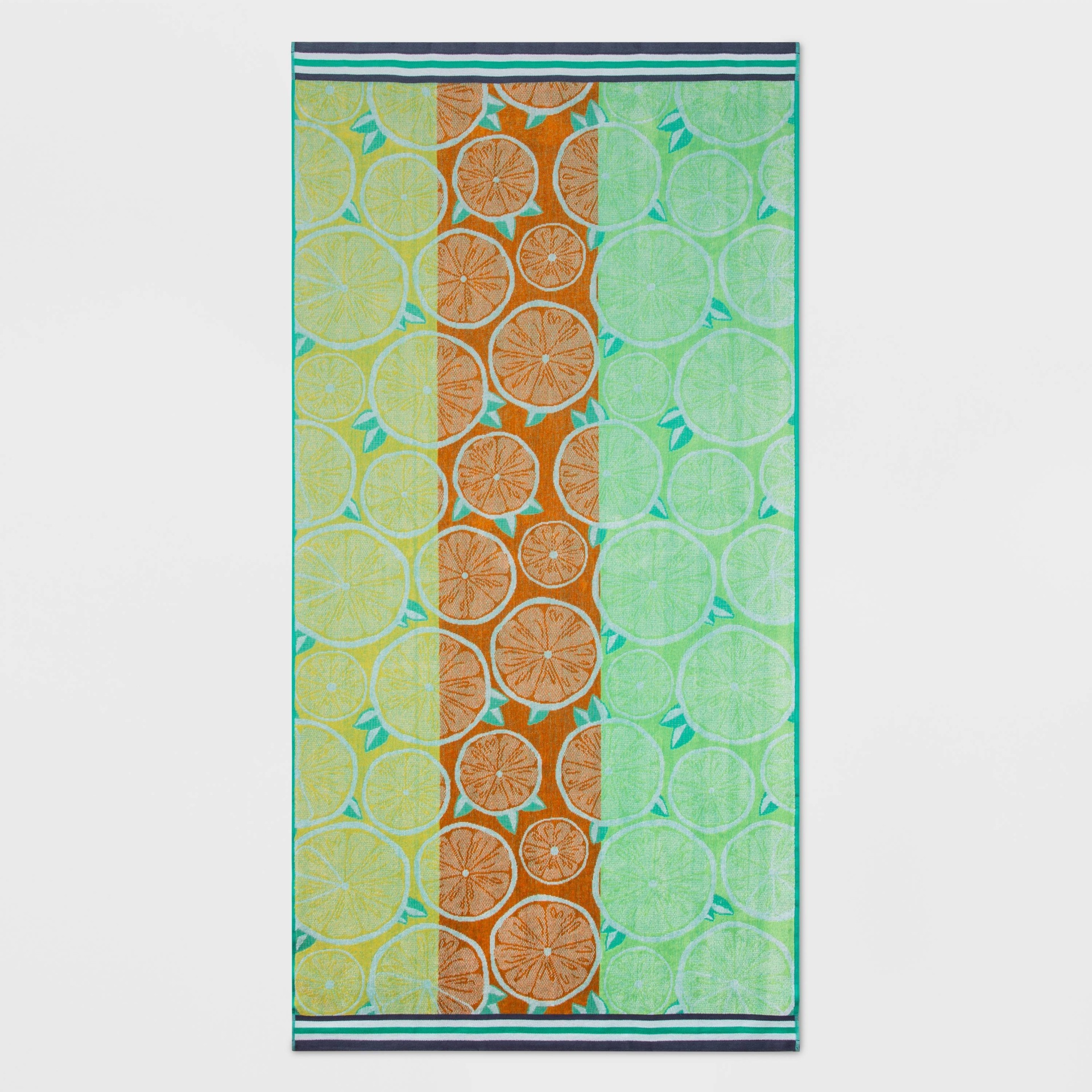 slide 1 of 3, XL Citrus Striped Beach Towel - Sun Squad, 1 ct