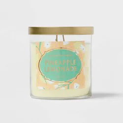 15.1oz 2-Wick Lidded Glass Jar Candle Pineapple Lemonade - Opalhouse™