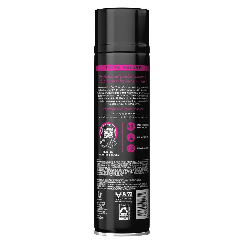 slide 3 of 7, Tresemme Total Volume Hairspray for 24-Hour Frizz Control - 11oz, 11 oz