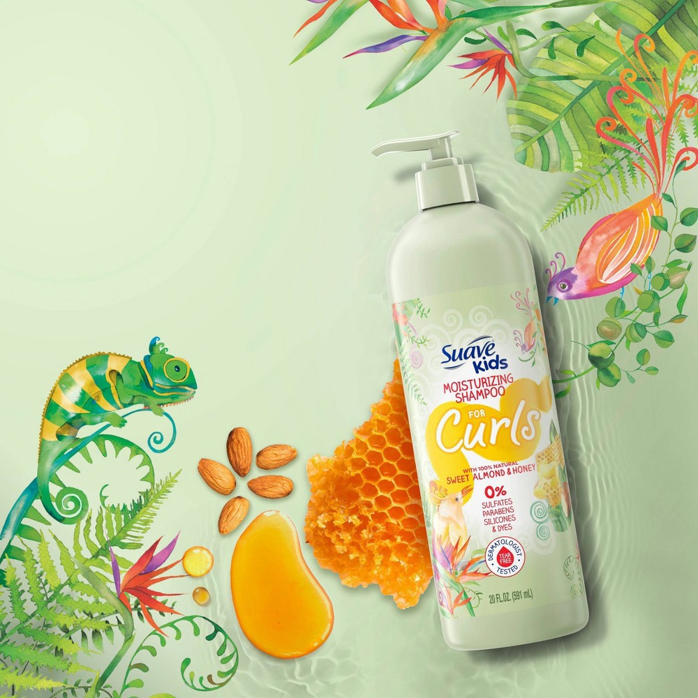 slide 5 of 5, Suave Kids Sweet Almond & Honey Curls Moisturizing Shampoo - 20 fl oz, 20 fl oz
