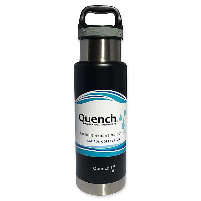 slide 1 of 2, Quench Campus Premium Water Bottle - Black, 18 oz