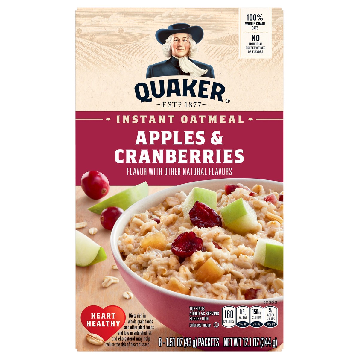 slide 1 of 6, Quaker Instant Oatmeal, 8 ct