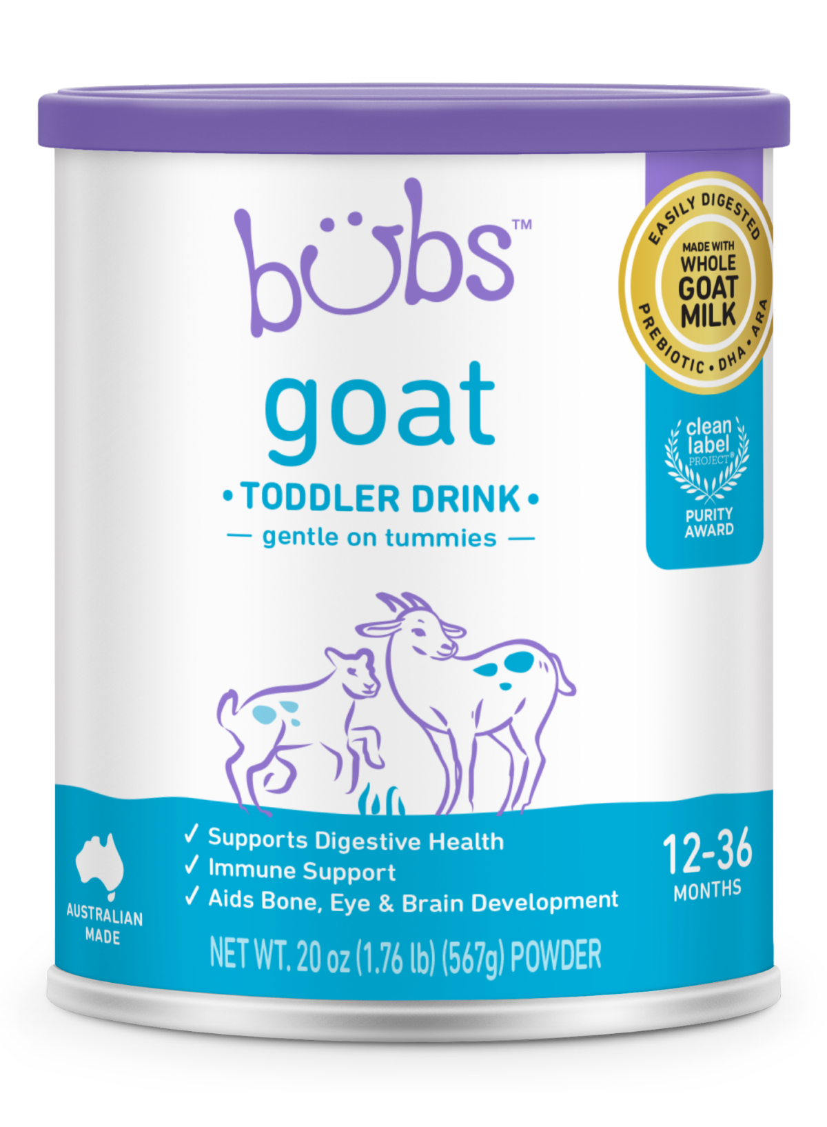slide 1 of 4, AUSSIE BUBS Bubs Easy Digest Goat Toddler Formula, 1 ct