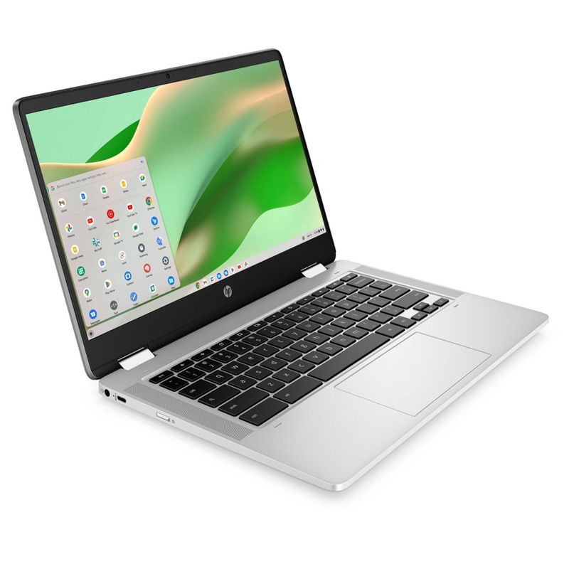 slide 7 of 9, HP Inc. HP 14" Convertible 2-in-1 Chromebook Laptop - Intel Processor - 4GB RAM - 64GB Flash Storage - Silver (14a-ca0036tg), 1 ct