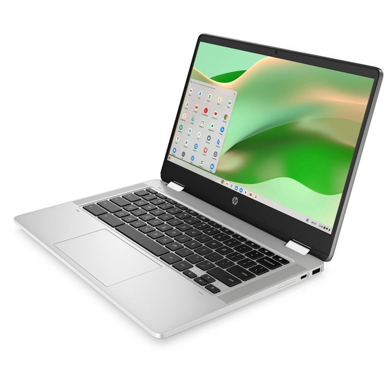 slide 5 of 9, HP Inc. HP 14" Convertible 2-in-1 Chromebook Laptop - Intel Processor - 4GB RAM - 64GB Flash Storage - Silver (14a-ca0036tg), 1 ct