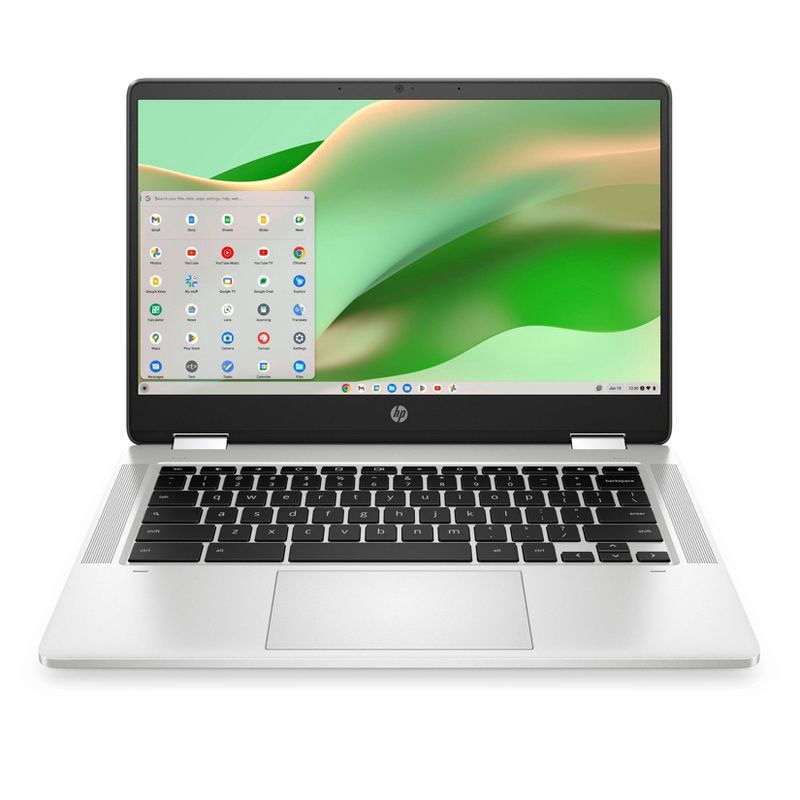 slide 8 of 9, HP Inc. HP 14" Convertible 2-in-1 Chromebook Laptop - Intel Processor - 4GB RAM - 64GB Flash Storage - Silver (14a-ca0036tg), 1 ct