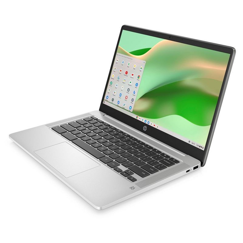 slide 4 of 7, HP Inc. HP 14" Chromebook Laptop - Intel Processor - 4GB RAM Memory - 64GB Flash Storage - Silver (14a-na0052tg), 1 ct